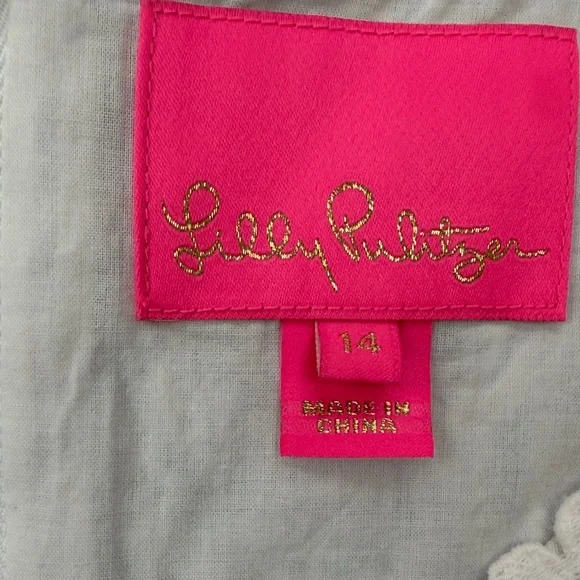 Blue and White fox print lilly pulitzer dress - Picture 2 of 7